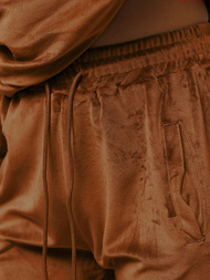 Női Melegítő Szett Velúr Barna OZONEE O/8C1175/33Z