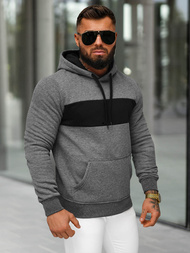 Férfi kapucnis felső grafit OZONEE JS/8B1315/5