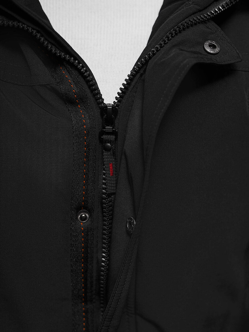 Férfi Steppelt Kabát Fekete OZONEE JS/5M718/392