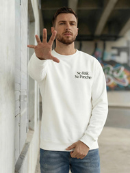 Férfi Pulóver Fehér OZONEE JS/65B3918/1Z