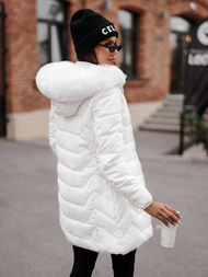 Női téli kabát fehér OZONEE JS/16M9121/281Z