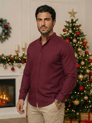 Férfi Ing Bordó OZONEE O/V57Z