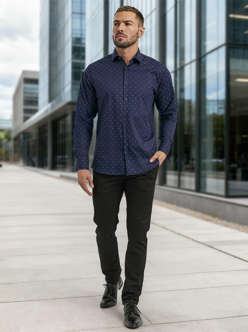 Férfi Ing Gránát OZONEE V/V181