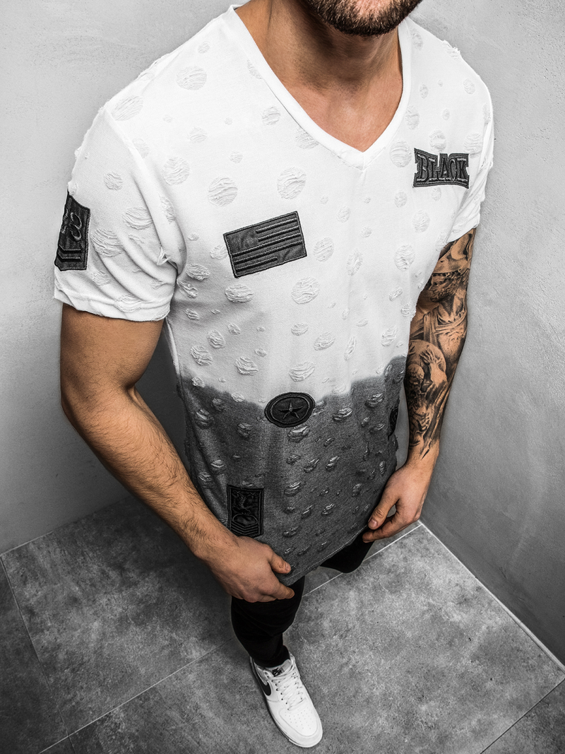 Férfi póló Fehér MJ/318YZ