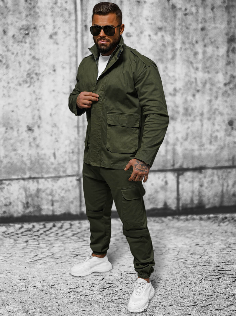 Férfi kabát khaki OZONEE O/G3035