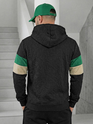 Férfi kapucnis felső fekete OZONEE JS/3B578