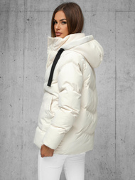 Női téli kabát ecru OZONEE JS/5M3251/281Z