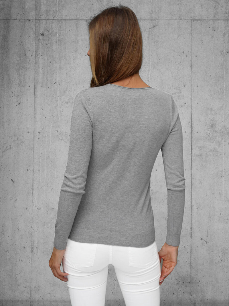 Női pulóver sötét-szürke OZONEE JS/8006/3