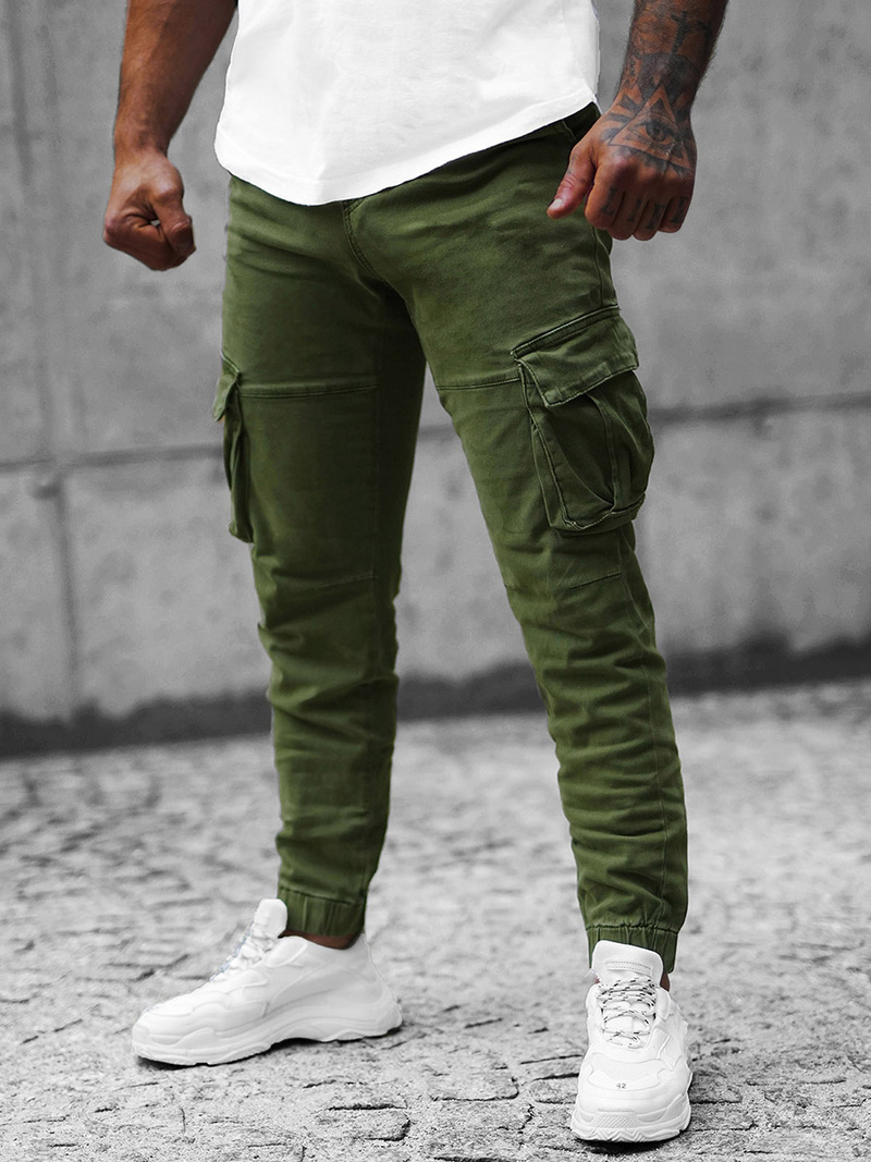 Férfi nadrág jogger zöld OZONEE NB/MP0105MV