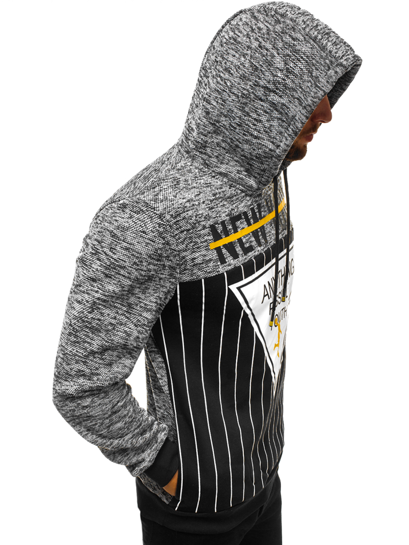 Férfi blúz grafit Szürke OZONEE JS/KS1907Z