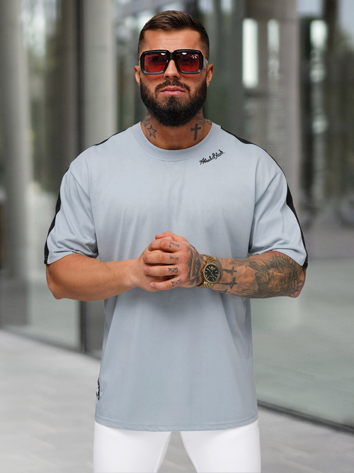 Férfi Póló Világos-Kék OZONEE O/QQ1195