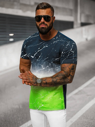 Férfi póló sötétkék zöld OZONEE JS/S119/153