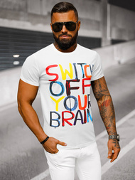 Férfi Póló Fehér OZONEE O/T125/1Z