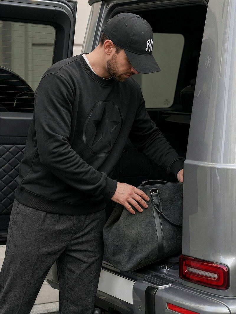 Férfi Melegítő Felső Fekete OZONEE JS/8B1991/3