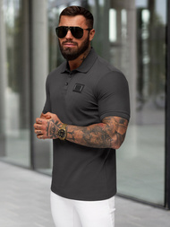 Férfi galléros póló grafit OZONEE NB/MT3124