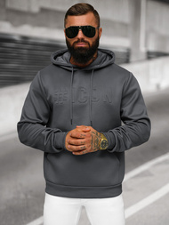 Férfi kapucnis felső grafit OZONEE JS/27B6502/5