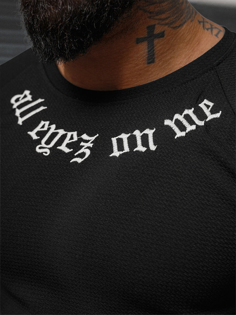 Férfi Póló Fekete OZONEE O/T7256