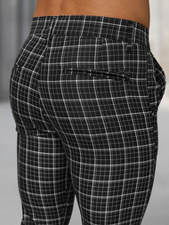 Férfi chino nadrág fekete OZONEE DJ/5515Z