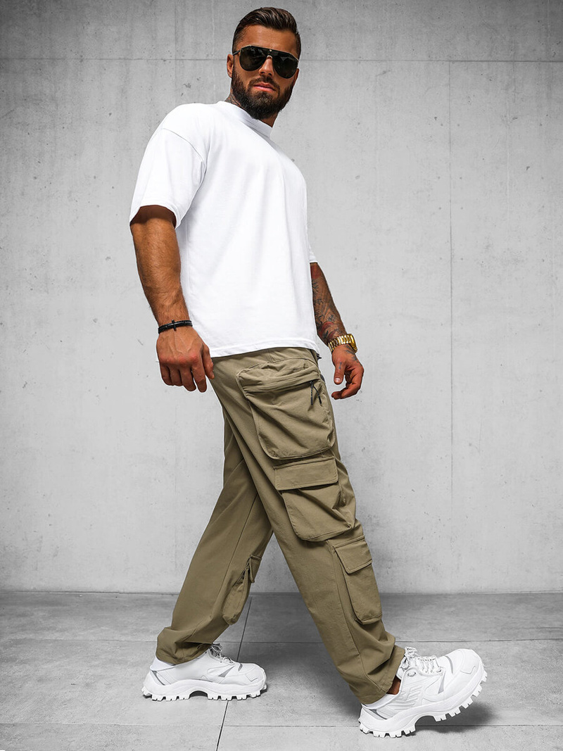 Férfi Nadrág Sötét-Bézs OZONEE O/PS5528