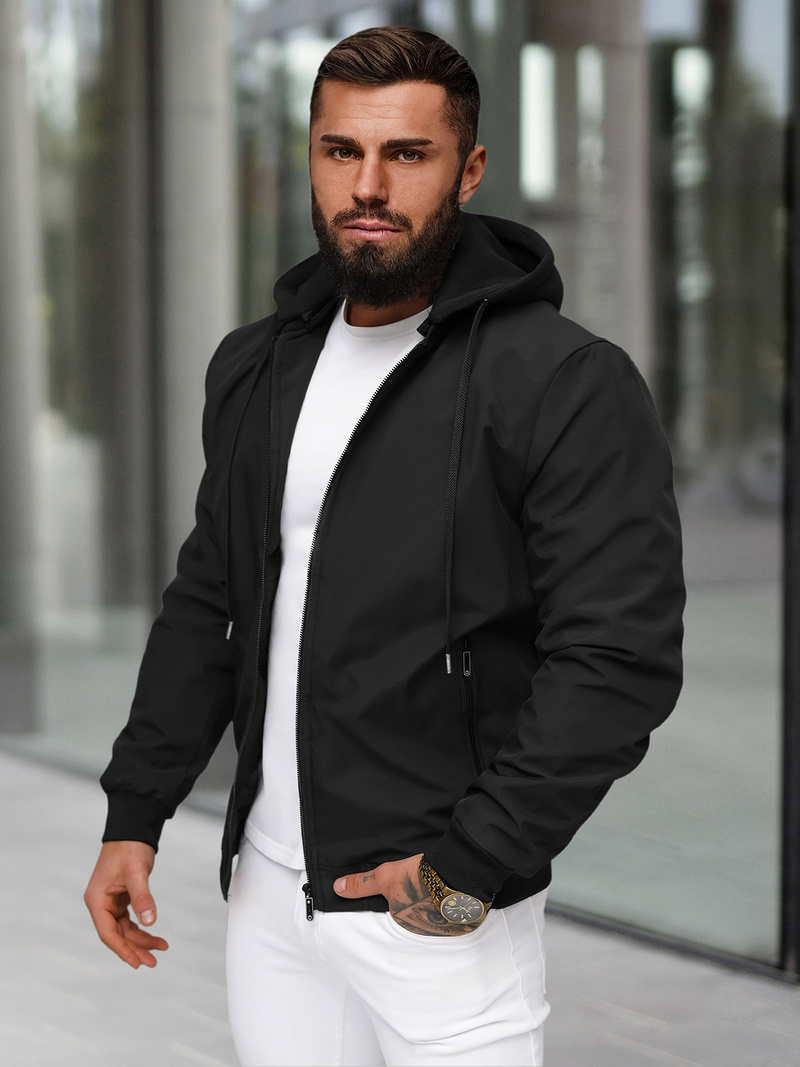 Férfi dzseki fekete OZONEE JS/62M9502/392