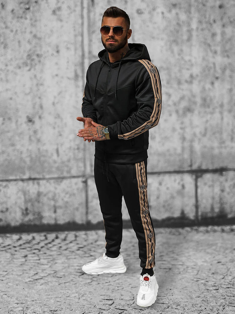 Férfi Szabadidő Együttes Fekete OZONEE O/3A167