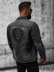 Férfi farmer dzseki fekete OZONEE NB/MJ515N