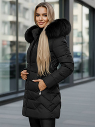 Női téli kabát fekete OZONEE JS/16M9121/392Z