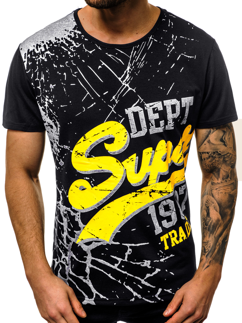 Férfi póló Fekete OZONEE JS/KS1942