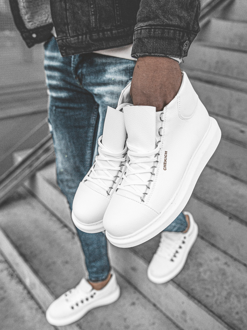 Férfi magasszárú sneakersek Fehér OZONEE CH/258