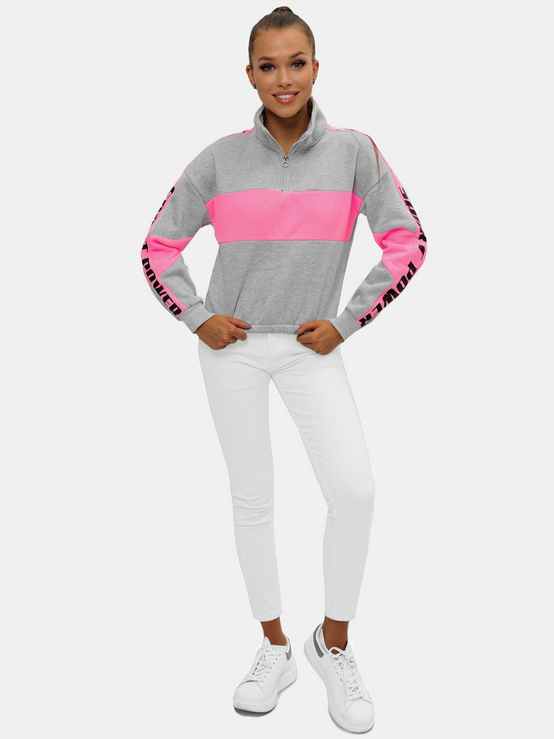 Női pulóver szürke OZONEE JS/B26020Z