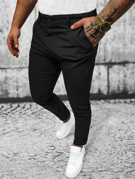 Férfi chino nadrág fekete OZONEE O/4000