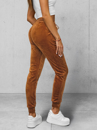 Női Velúr Melegítő Nadrág Barna OZONEE JS/8K1532/33