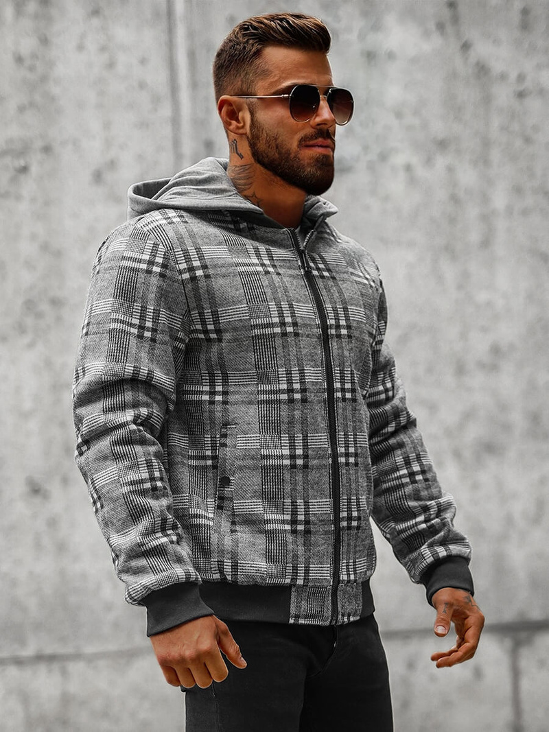 Férfi kabát szürke OZONEE O/3A58