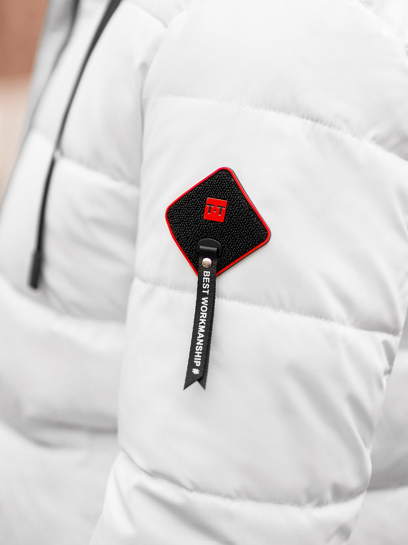 Férfi téli parka kabát fehér OZONEE JS/31M5031/281Z