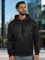 Férfi kapucnis felső fekete OZONEE JS/8B1983/3