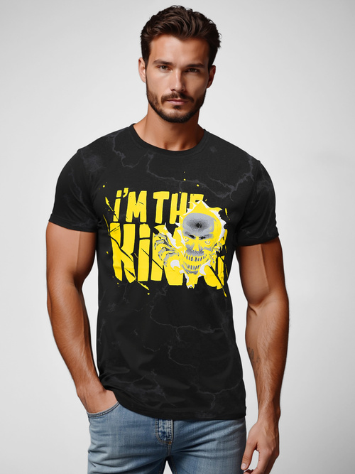 Férfi Póló Fekete OZONEE JS/Y70028Z