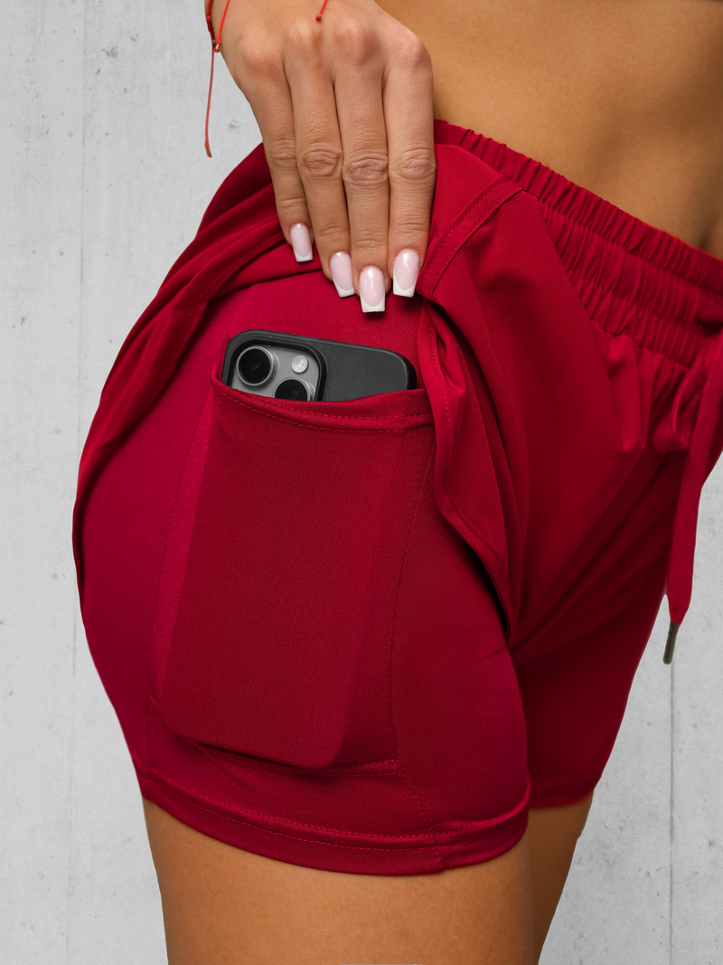 Női sportnadrág sötét-piros OZONEE JS/XY24015S