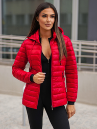 Női kabát piros OZONEE JS/16M9102/270