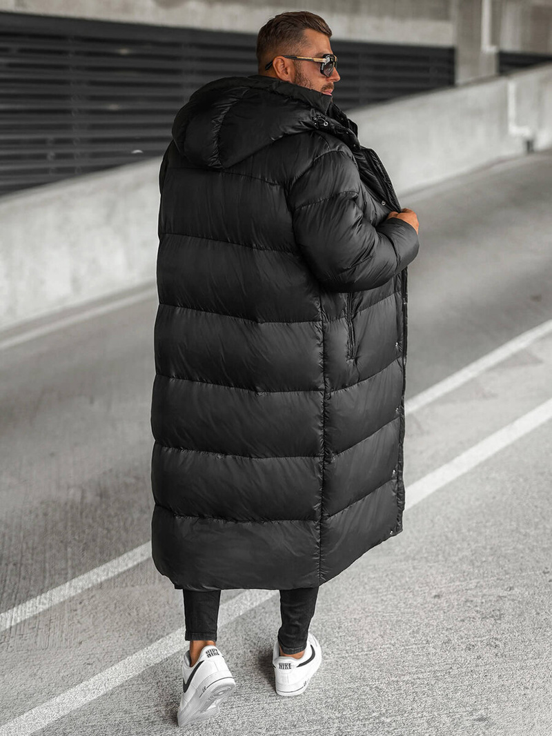 Férfi téli kabát fekete OZONEE O/M3202Z