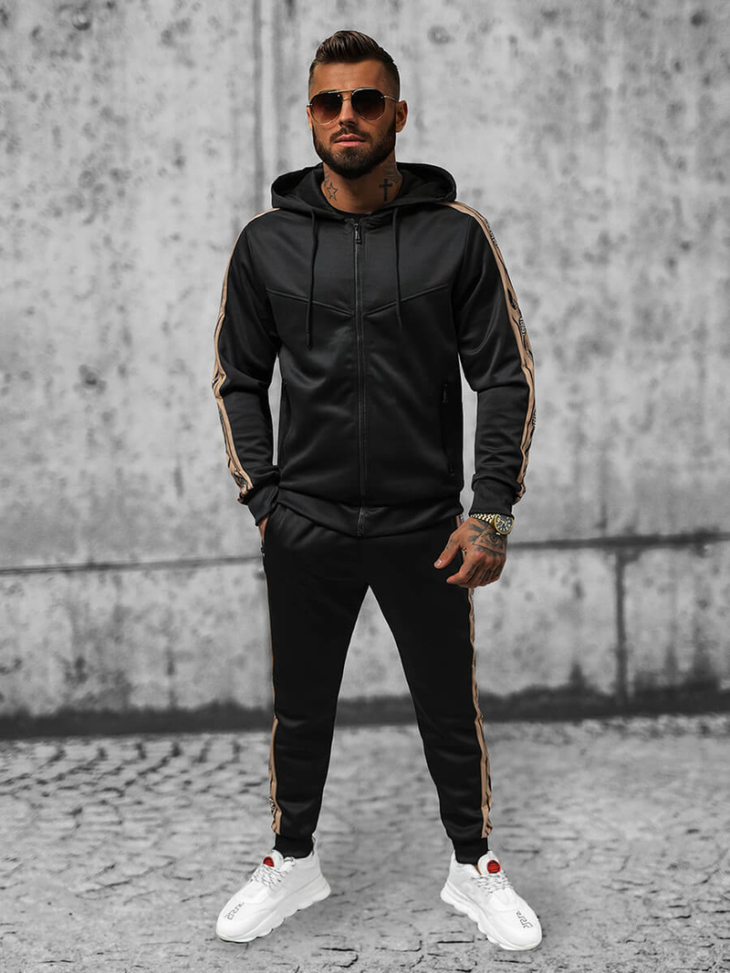 Férfi Szabadidő Együttes Fekete OZONEE O/3A167