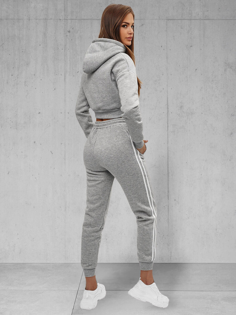 Kétrészes női tréning szett szürke OZONEE JS/8C67/2Z