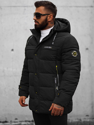 Férfi téli parka kabát fekete OZONEE JS/22M58/392