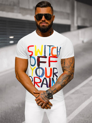 Férfi Póló Fehér OZONEE O/T125/1Z