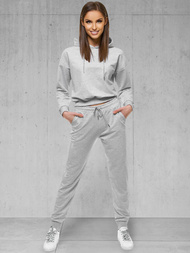 Kétrészes női tréning szett Világos-szürke OZONEE O/12109