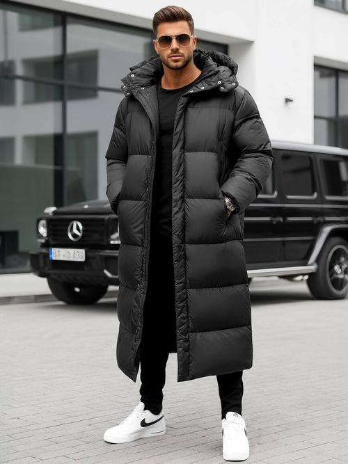 Férfi téli kabát fekete OZONEE O/M3202Z