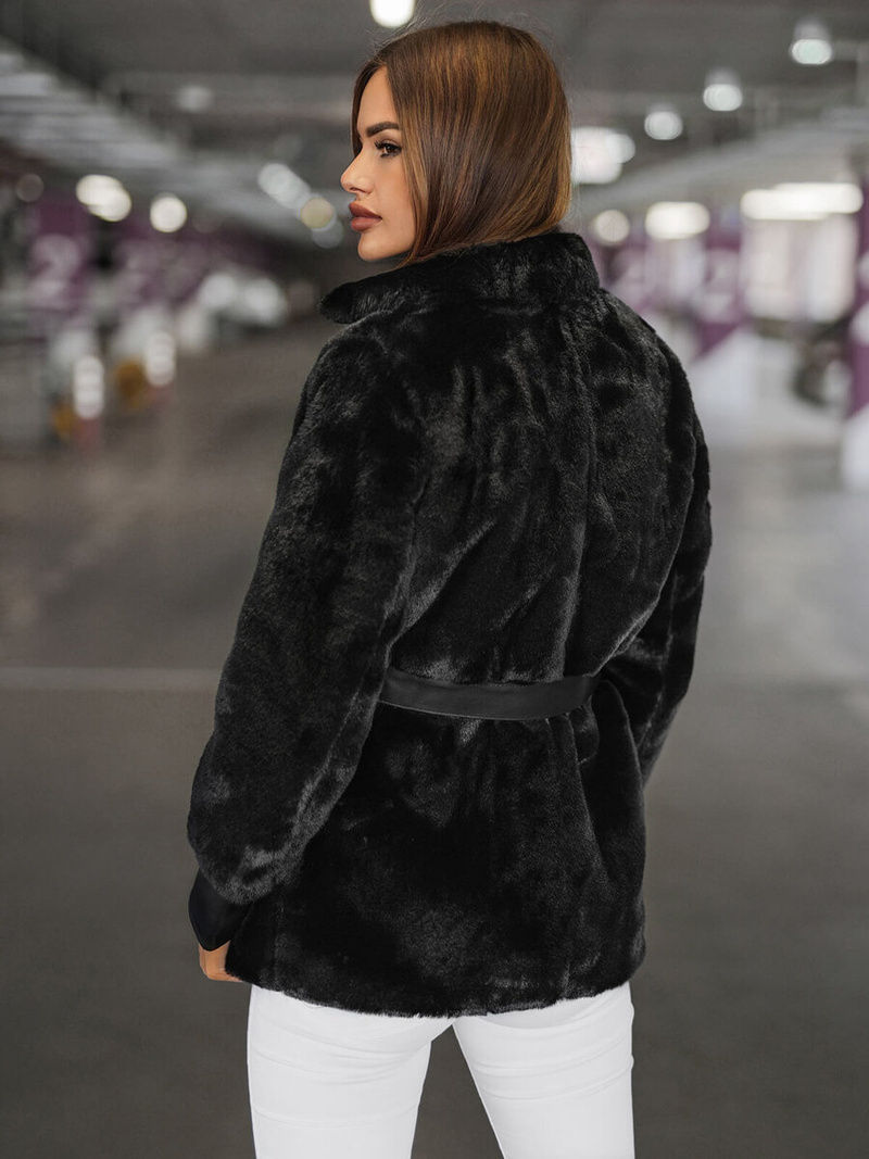 Női téli kabát fekete OZONEE JS/11Z8075Z