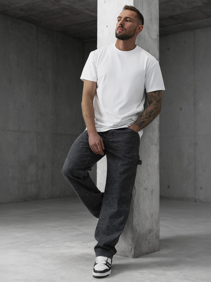 Férfi farmer nadrág grafit OZONEE O/KK2828/5