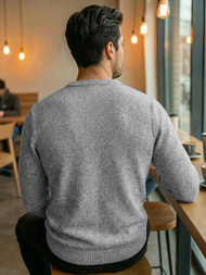 Férfi Pulóver Szürke OZONEE JS/59B3607/2