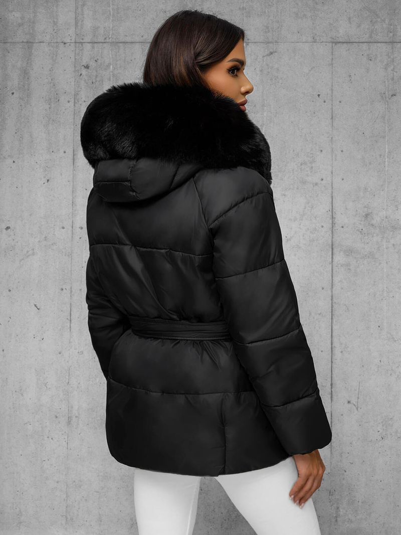 Női kabát fekete OZONEE JS/16M9206/392Z