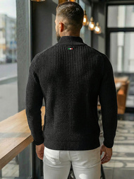 Férfi Pulóver Fekete OZONEE NB/MM6020/4Z